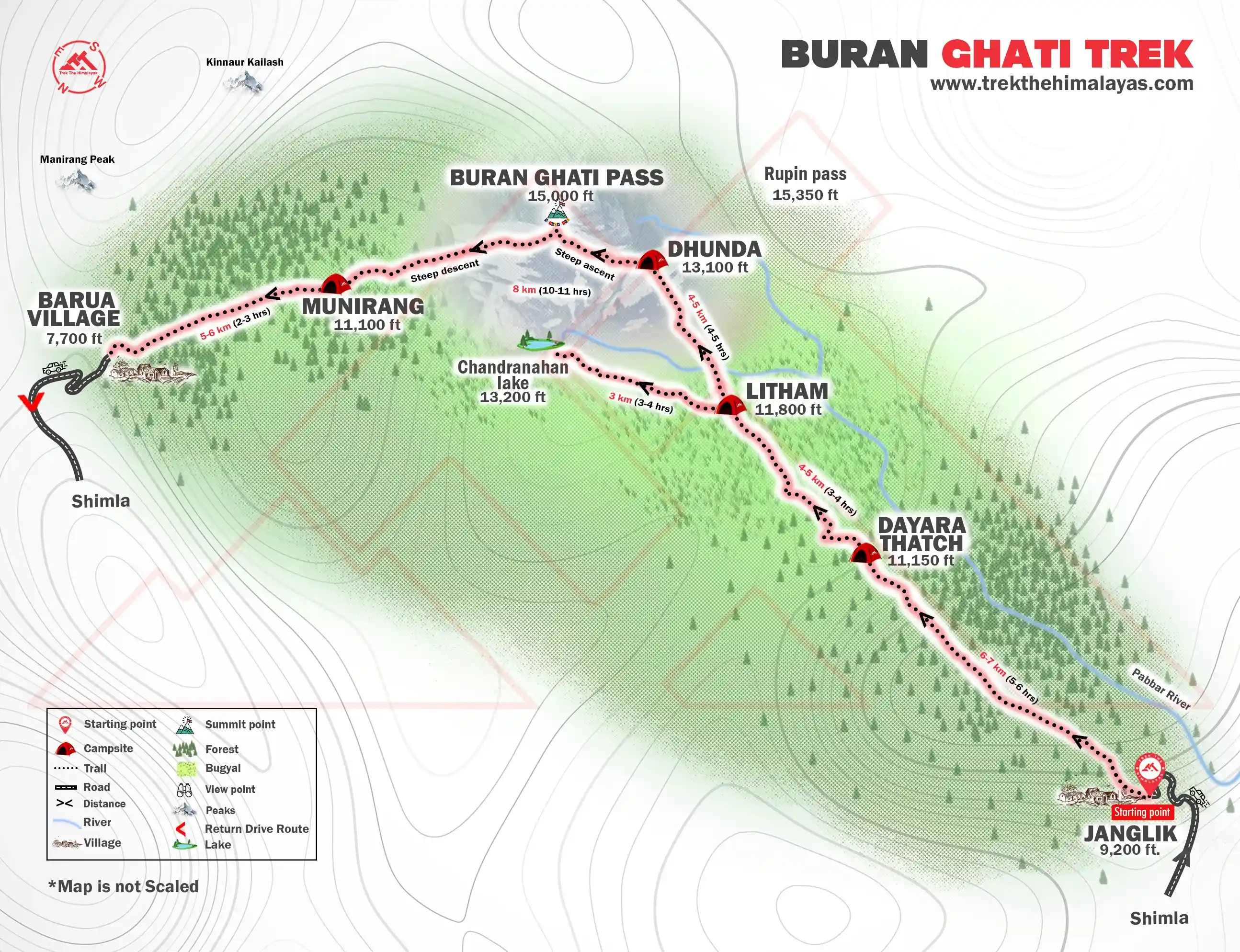 Buran Ghati Trek Maps
